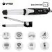 Vitek Hair Multi Styler 2 In 1 For Hair Straightener & Curling Tongs With Heat-Resistant Cap Black & White