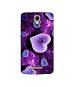 Casotec Heart Design Printed Silicon Soft TPU Back Case Cover for Panasonic P50 Idol