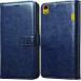 Slugabed Premium Leather Kickstand Wallet Flip Case Cover with Magnetic Closure for Lenovo K3 Note,Lenovo A7000 - Blue