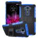 Defender Hard Armor Blue Rubber Flip Stand Back Case Cover For Lg G Flex 2