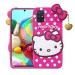 Indiacase Samsung Galaxy A71 Pink Rubber Shock Proof, Dual Protection, Silicone, 3D Catoon Kitty, Shock-Absorbent, Wireless Charging Compatible Cases & Covers