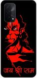 Zepboom Oppo A74 5G, Cph2263 Orange Plastic Angry Hanuman Printed Dual Protection Back Cover
