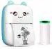 iGADG Mini Thermal Pocket Printer | Wireless Bluetooth Portable Printer for Printing Labels, Memo, Stickers, Photos, QR Codes, Receipt (Printer + Paper Roll, Blue)
