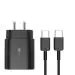 Tart New Samsung Galaxy USB-C Type-C PD 25W Charger Fast Charge Cable 1M for S21 S21+ S20 FE Note 20 Ultra 10 10+ M51 A71 A52 45 W 2 A [Adapter+Cable] (Black)