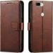 Tingtong Flip Cover for OnePlus 5T | Magnetic Closurer| PU Leather Magnetic Wallet Back Cover Case (Brown)
