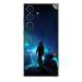 GADGETSWRAP Printed Vinyl Skin Sticker for Samsung Galaxy S23 Ultra - Skylines Biker Blue City Photomanipulation
