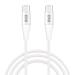 ERD UC-115 USB-C To C Braided Data Cable | High-Speed Charging and Data Transfer | Compatible with iPhone 15, 15 Pro, 15 Pro Max, 15 Plus | 1 Meter | White