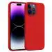 LIRAMARK Liquid Silicone Soft Back Cover Case for Apple iPhone 14 Pro Max (6.7 inch) (Kadak Red)