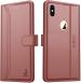 AIBEX Flip Cover for Apple iPhone XS Max |Vegan |PU Leather |Foldable Stand & Pocket |Magnetic Closure (Brown, Dual Protection, Pack of: 1)