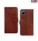 SCARDY REALME C11 BACK COVER / LEATHER FLIP COVER / BROWN COLOR