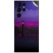 GADGETSWRAP Printed Vinyl Skin Sticker for Samsung Galaxy S22 Ultra - Pixel Art Bridge Night
