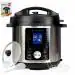 SMARTSOLARA Silver Stainless Steel Magic Pot Electric Pressure Cooker with 17 Preset Options, 6L