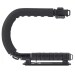Tech Gear Universal Stabilizer C-Shape Bracket Video Handheld Grip for DSLR DV Camera (Black) Camera Rig