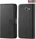 SCARDY SAMSUNG A9 PRO BACK COVER / LEATHER FLIP COVER / BLACK COLOR