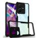 SROCK Vivo Y22, Y22s Bumper Case |360 degree Protection |Anti-slip| Transparent Hybrid| Eagle Mobile Back Case Cover for Vivo Y22, Y22s -Black