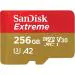 SanDisk Extreme microSD UHS I 256GB Card for Gaming, A2 Certification for Faster Game Loads, 190MB/s Read, 130MB/s Write