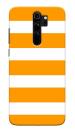 MobiEra Redmi Note 8 Pro White Orange Design Plastic Hard Case Cover