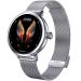 beatXP Eva 1.2 inch Super AMOLED Display, Bluetooth Calling smart watch for women, Metal Body, 360*360px, Menstrual Tracker, 100+ Sports modes, 24/7 Health Tracking, Rotary Functional Crown, IP68 (Silver)