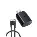 eKus Ultra Fast 25W Fast Charger Compatible For Samsung Galaxy F62, F 62 Charger 25 W Travel Adapter for Cellular Phones with USB C to Type C Cable - (Black)