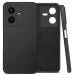 AIBEX Supra Back Cover for Vivo Y22 Liquid TPU Silicone Shockproof Flexible with Camera Protection Soft Back Cover Case Black