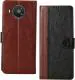 Hupshy Nokia 8 V 5G UW Black And Brown Leather Back Cover (Pack Of 1)