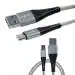 Cable Connector Electroline Durable USB to Type-C Fast Charging USB Data Cable with Fast Charging Feature and 1 Meter Charging Cable (GREY)