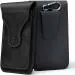 ICREATION All Type Of Mobile 6.5 Inch Size With 3 Pocket & 2 Chain Pocket Black Pouch