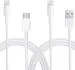 Mak White Copper 1.2 M Lightning Cable For Fast Charging 1 Type C Plus 1 Usb Cable Compatible With Iphone, Ipad, Ipod And More (Pack Of 2)