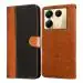 Casotec Flip Cover Back Case for Infinix Note 40 Pro 5G | Premium Leather Finish | Inbuilt Pockets & Stand | Flip Cover Back Case for Infinix Note 40 Pro 5G (CamelBlack)