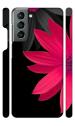 YAPZONE Red and Grey Flower Black | Designer Printed Hard Back Cover for Samsung Galaxy S21FE 4G / S21FE 5G Premium & Attractive Case for Your Smartphone