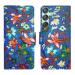 A D Enterprises Blue Pattern Flip Cover for SAMSUNG F15 5G | Magnetic Case | Shock Absorbent | Flip Cover SAMSUNG F15 5G