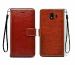 ERIT Samsung J2 Core Brown Leather Shock-Absorbent Flip Cover