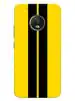 MobiEra Moto G5 Plus Yellow-Black-Lines-Design Plastic Hard Case Cover