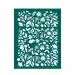 Yellowcult Diy Self-Adhesive Reusable Silk Screen Printing Stencil For Art & Craft, Floral Pattern For Diy Home Decor, Clay, Fabric, Ceramic, Wood, To