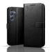 ZORZO Flip Back Cover Case for Samsung Galaxy M34 5G | F34 5G|Leather Finish | Inbuilt Stand & Pockets | Wallet Style Flip Back Case Cover for Samsung Galaxy M34 5G | F34 5G - Black