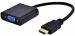 Kizma Techon Black Tv-Out Cable Hdmi To Vga Converter Adapter Cable - The Simplest Converter Hdmi Adapter
