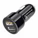 Ambrane 30W Fast Car Charger with Dual Output, Qualcomm Quick Charge 3.0 (Black)