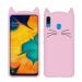Lejaao Samsung Galaxy A20 Pink and Rose Gold Silicone Mobile Back Cover