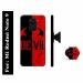 BUDDHU Devil Printed Hard Back Case with Mobile Holder, Pop socket for Mi Redmi Note 9