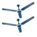 Almo Solitaire Decorative Ultra High Speed 3 Blade 1200 mm Ceiling Fan, Sparkle Blue