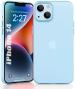Enflamo Paper Soft Silicon Ultra Slim Back Cover Case for iPhone 14 | with Camera Protection (Sierra Blue)
