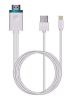 Microware HDMI Mirroring Cable for iOS iPhone X/Ipad Smart Phone, White