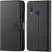 Slugabed Flip Cover Back Case for Vivo Y15 | Leather Finish | Inbuilt Stand & Pockets | Wallet Style Flip Back Case Cover for Vivo Y15 (Black)