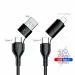 TechCraft Fast Charging 4 in 1 Cable with 480 Mbps Data Transfer Speed and 1000+ Bend Test (Black)