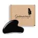 Getmecraft Jade Gua Sha Scraping Massage Tool, Natural Black Obsidian Heart-Shape Guasha Board Massage Stone