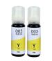 INKSPOT 003 Compatible Refill Ink for Epson L3110, L3150, L3250, L3252 L3115, L3116, L3101, L3210, L3215, L3216, L3151, L3152, L3156, L5190 Printer (Yellow - 2 Bottle)