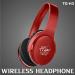 Tiger TG-H3 Extra Base Headphones, Ai Voice Interaction Built in HD Mic Bluetooth Headset (Red, On the Ear)