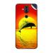 GADGETSWRAP Printed Vinyl Skin Sticker for Nokia 8.1 - Yellow Sun Dolphin