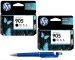HP 905 Black Original Ink Cartridge (Pack of 2) With ITGLOBAL 3in1 Multi-Function Pen