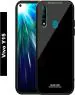 Zybux Vivo y15 Black Glass and Silicon Mobile Back Cover